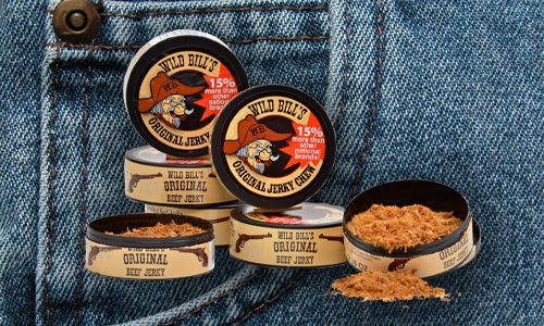 The great taste of Wild Bill’s Jerky, ground and packed in a chew can to carry along wherever you go. Grab a taste whenever you like – no one will ever know! And with 15% more than most other chew brands, there's plenty enough to enjoy.  Order is packed with 12 cans of Original Chew. COWBOY UP!